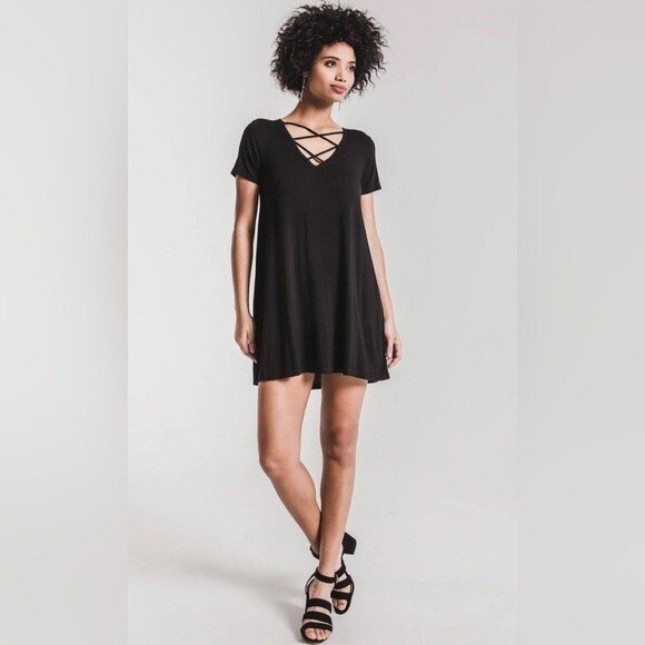 Z Supply black cross dress size XS - Picture 1 of 5